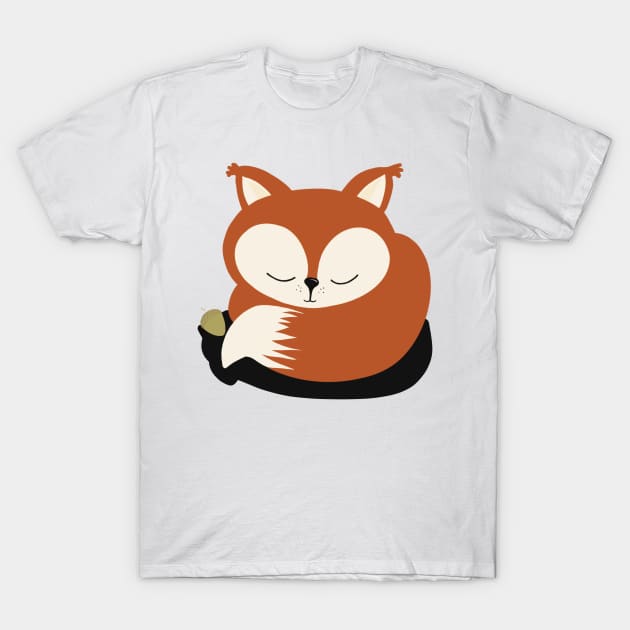 Sleeping Little fox T-Shirt by marina63